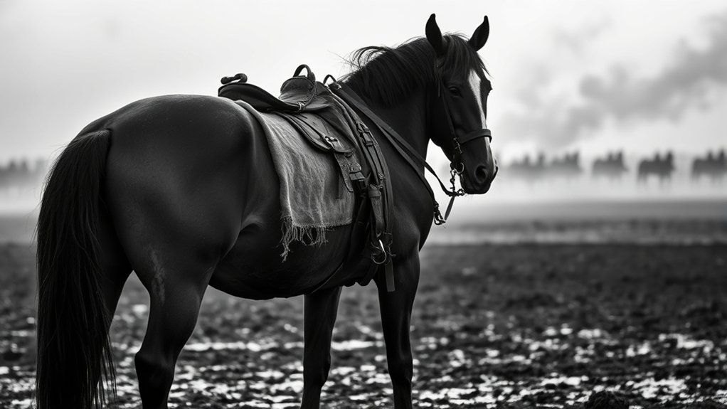 a horse used in warfare