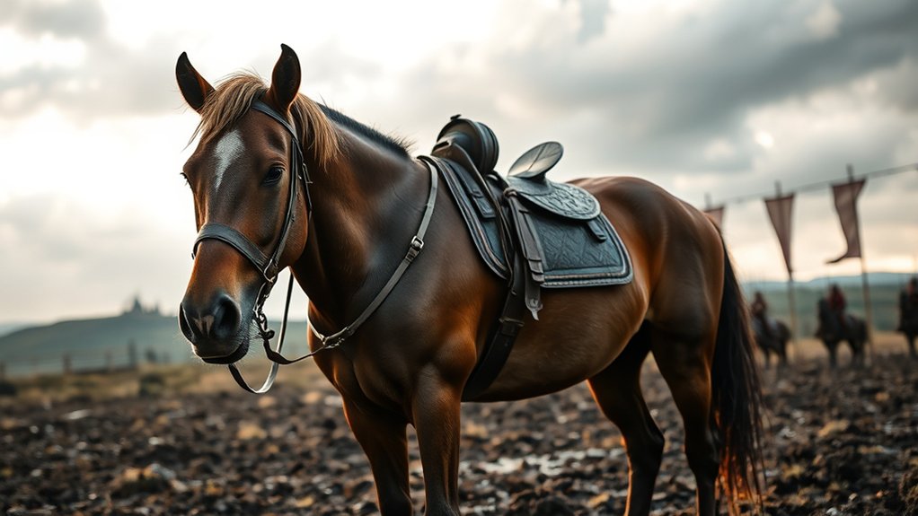 ancient trained combat horses