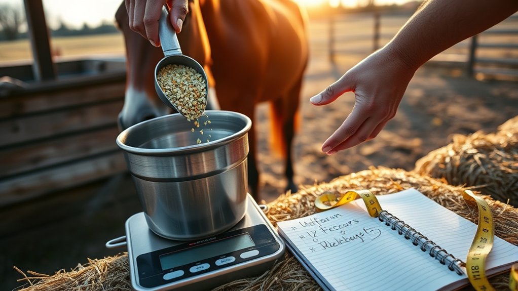 calculate horse daily feed