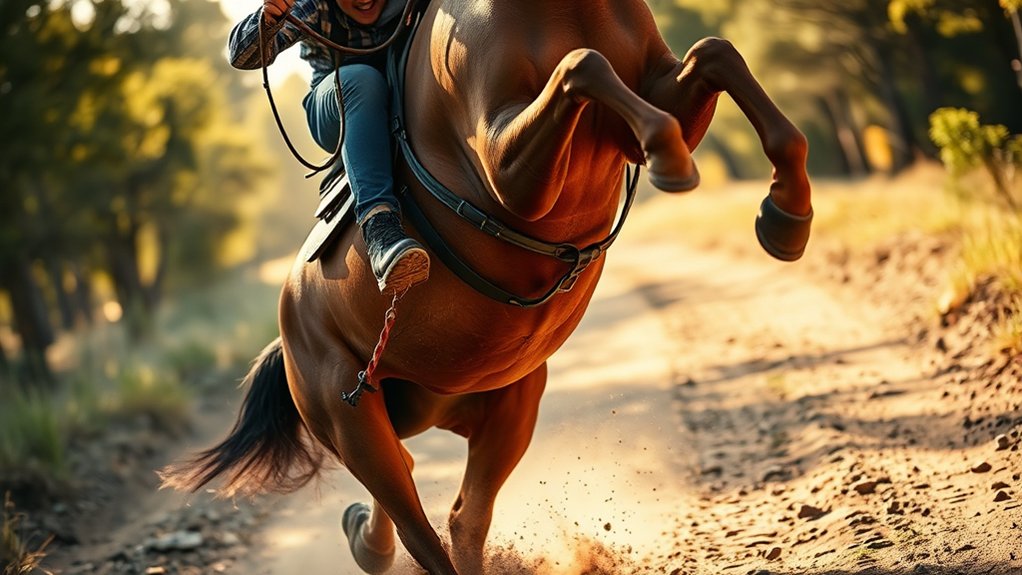 falls horse reactions equipment