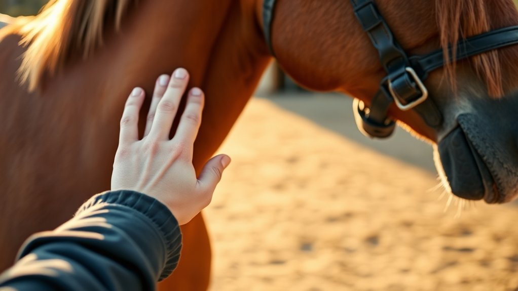 gentle steady shoulder contact