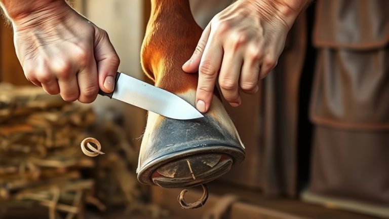 horse hoof trimming steps