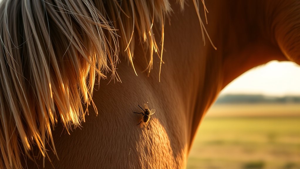 horse mane protects against pests