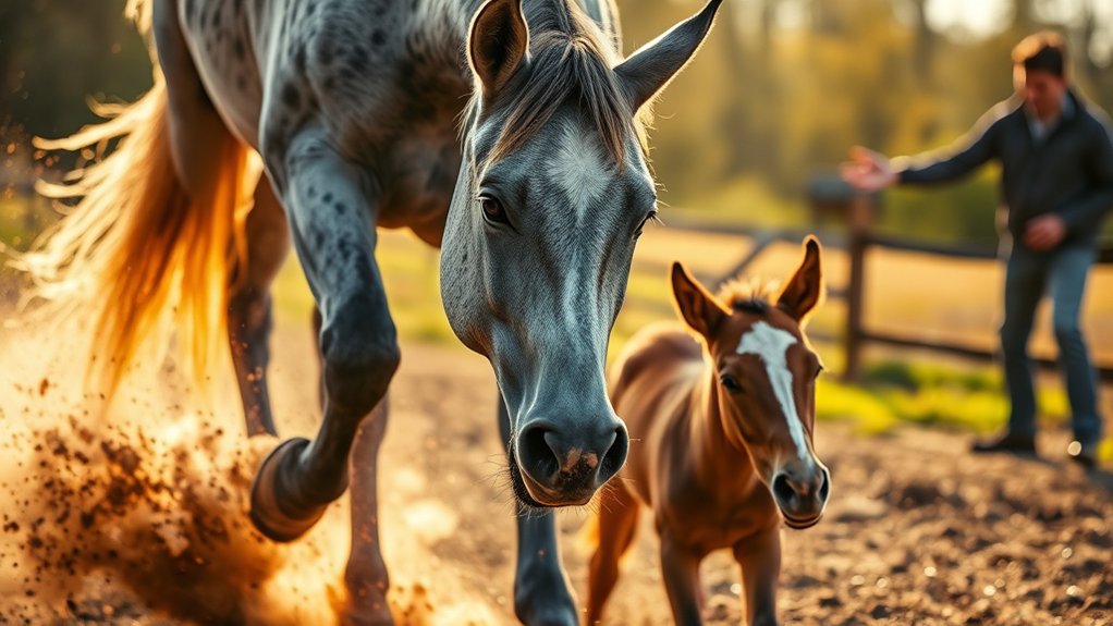 horse stomping signals distress