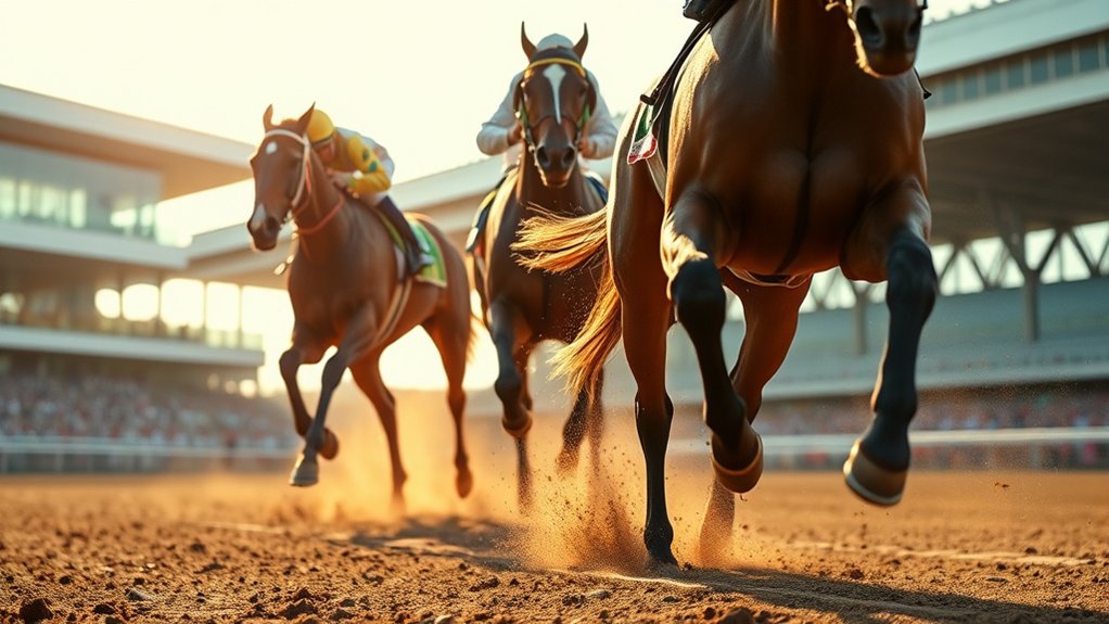 horses race for victory