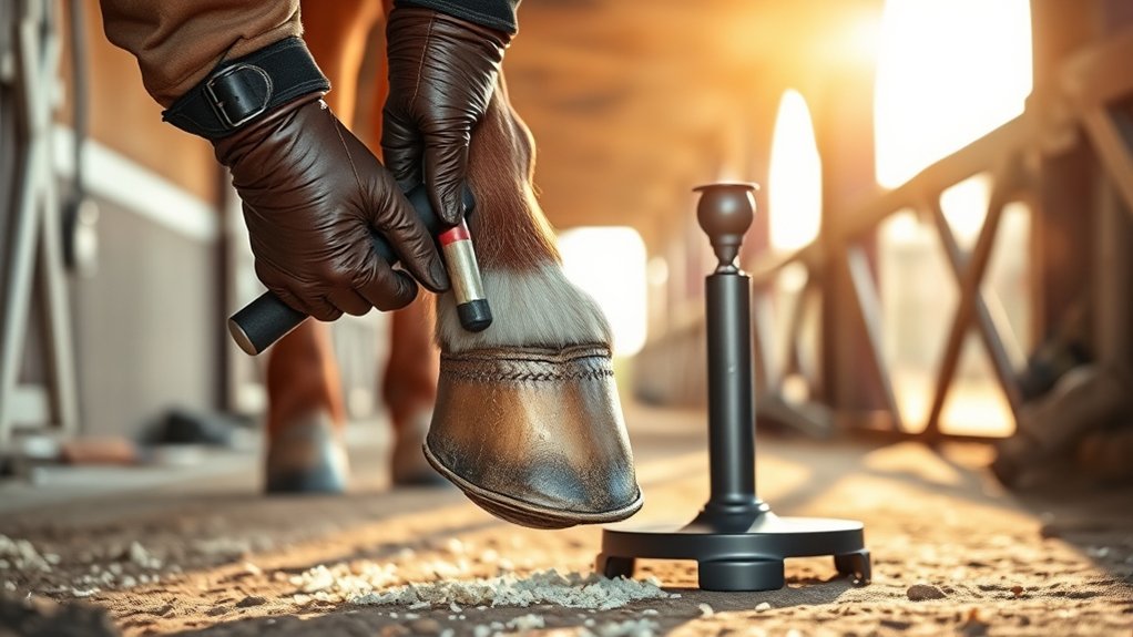 regular hoof cleaning and trimming