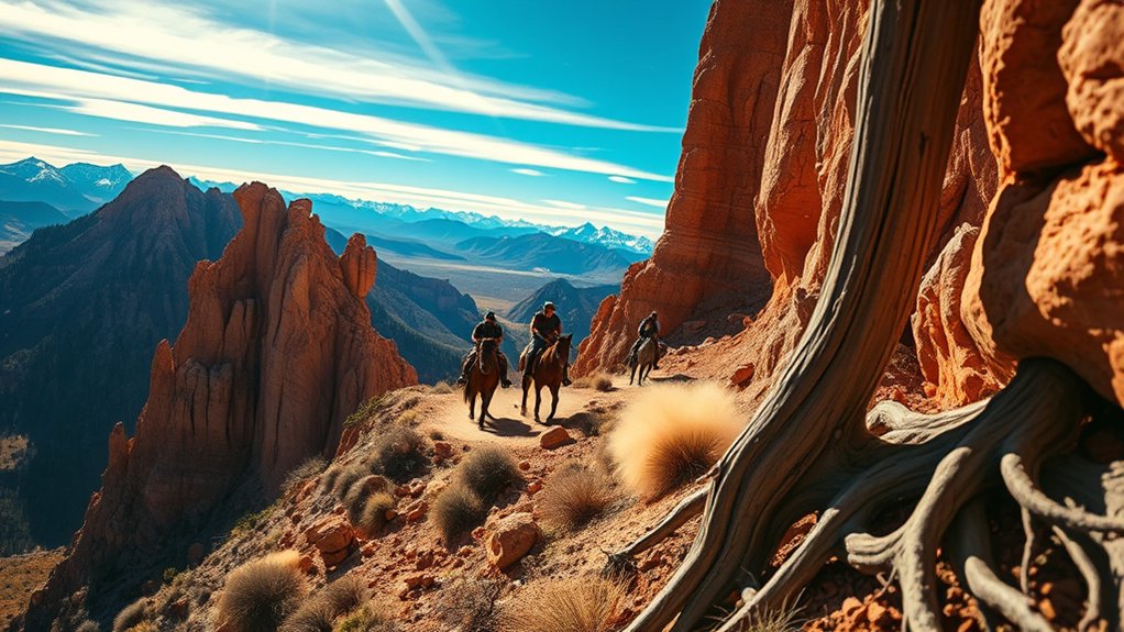 rugged mountain and canyon trails