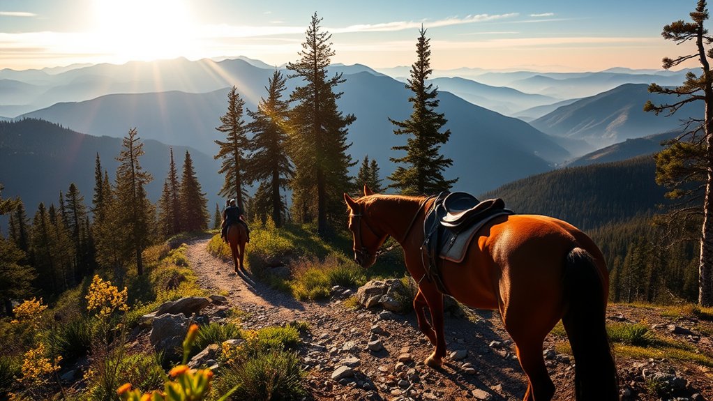 scenic mountain forest trails