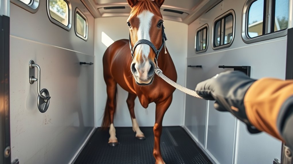 secure horse at proper height