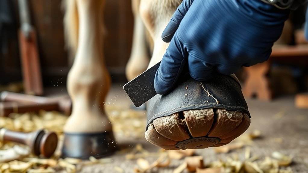 smooth even hoof edges