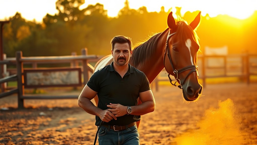 teaches and cares for horses