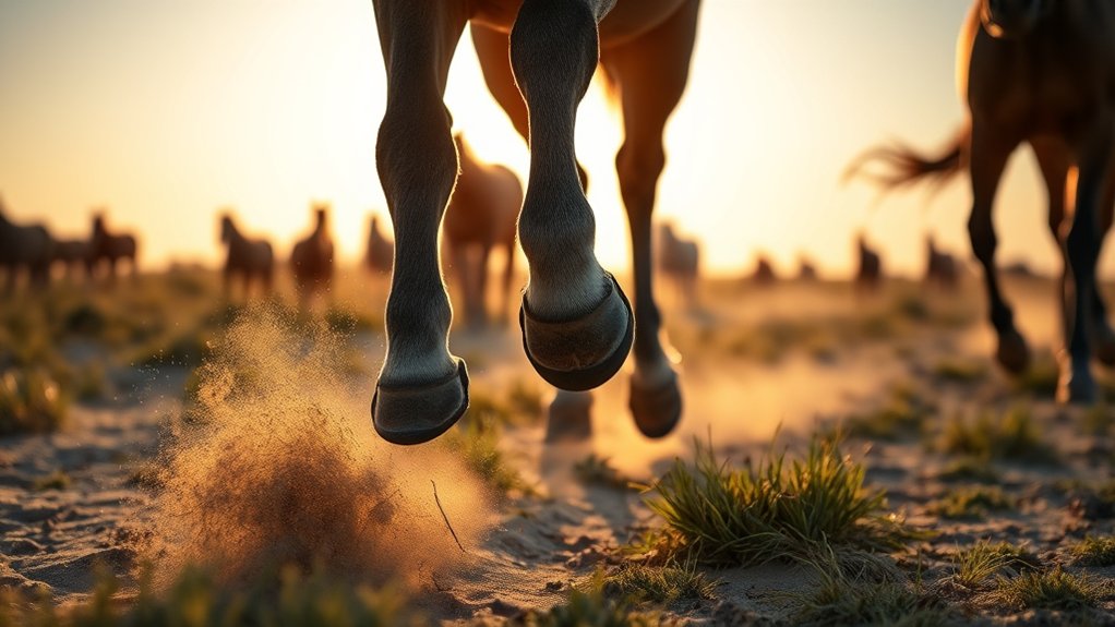 wild horses naturally strengthened hooves