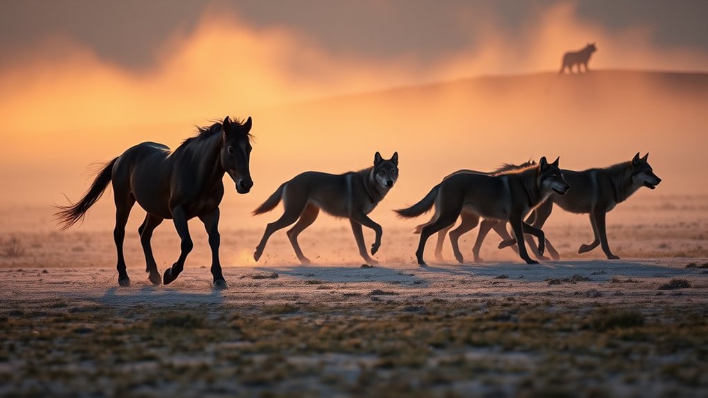 wild predators target vulnerable horses