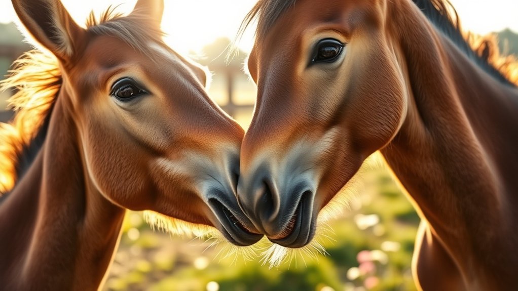 young horses communicate softly