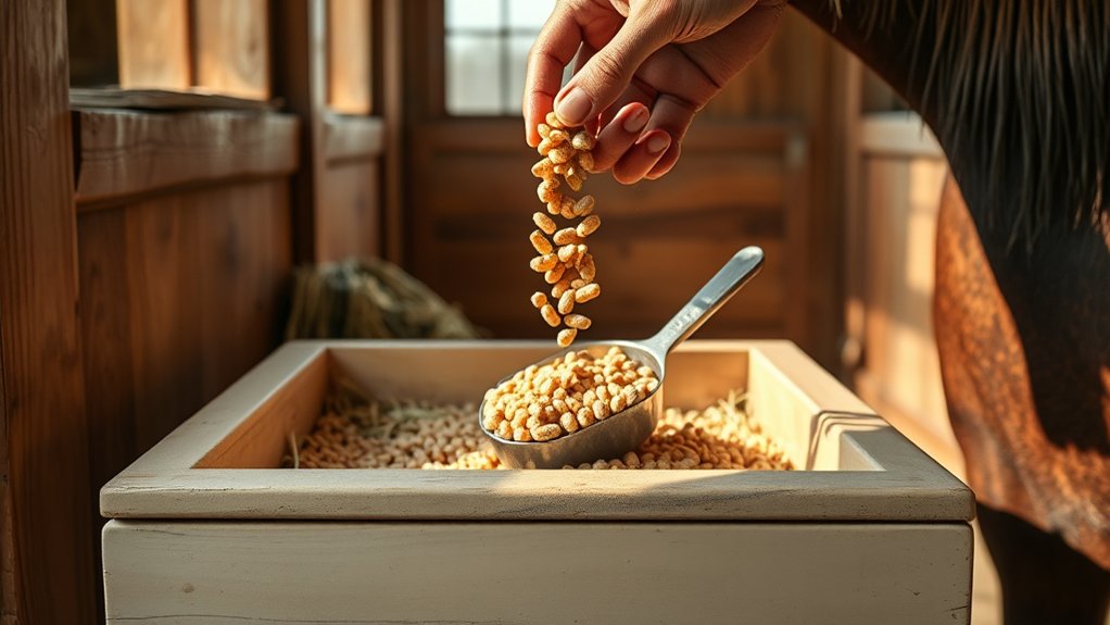 gradually increase alfalfa pellets