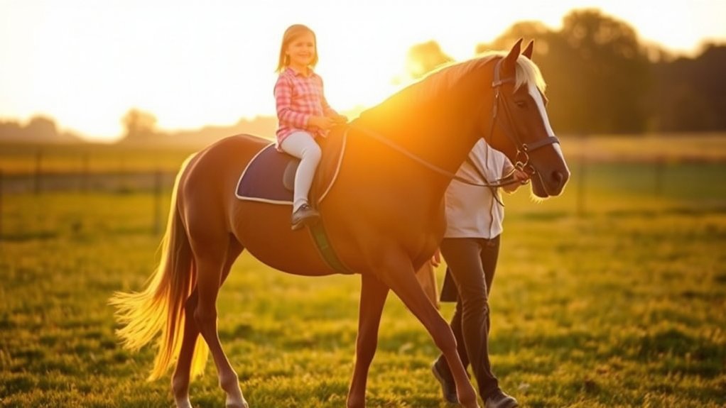 horse movement activates core