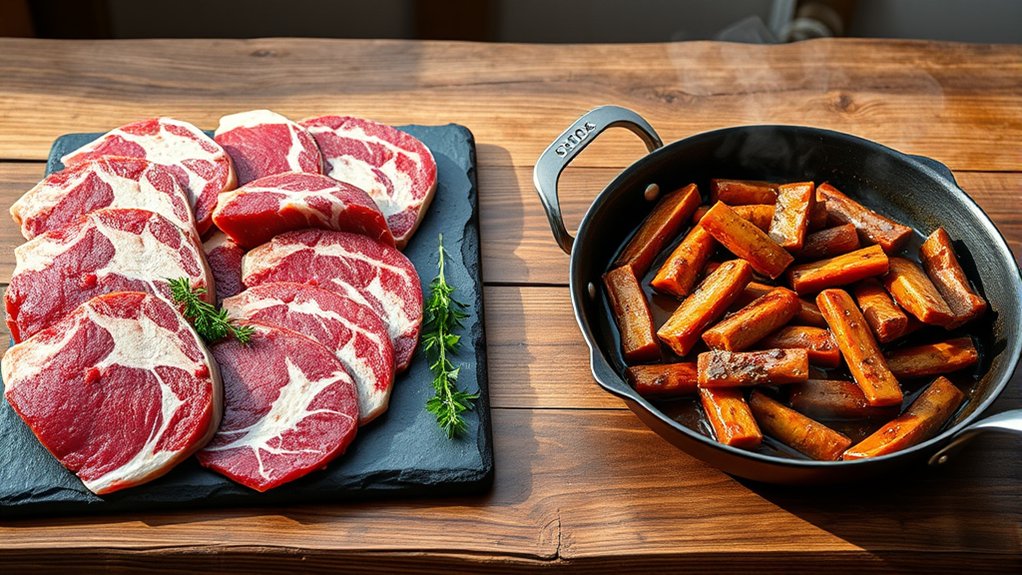raw marinate cook grill
